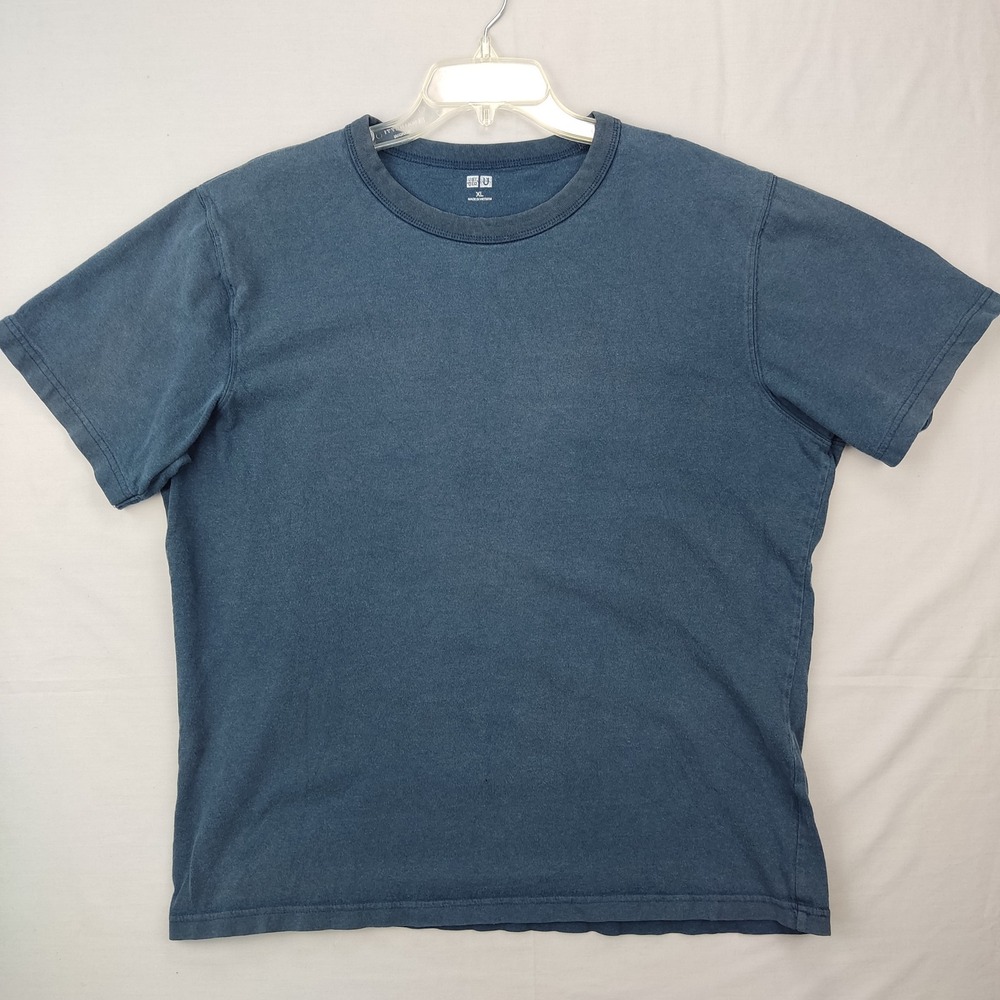 Uniqlo T-Shirt Mens XL Blue Uniqlo U Crew Neck Short Sleeve Heavyweight Cotton